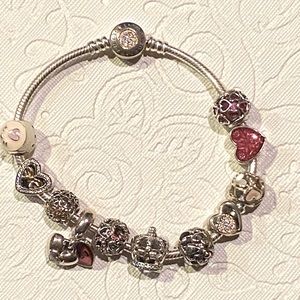 Authentic Pandora bracelet with charms